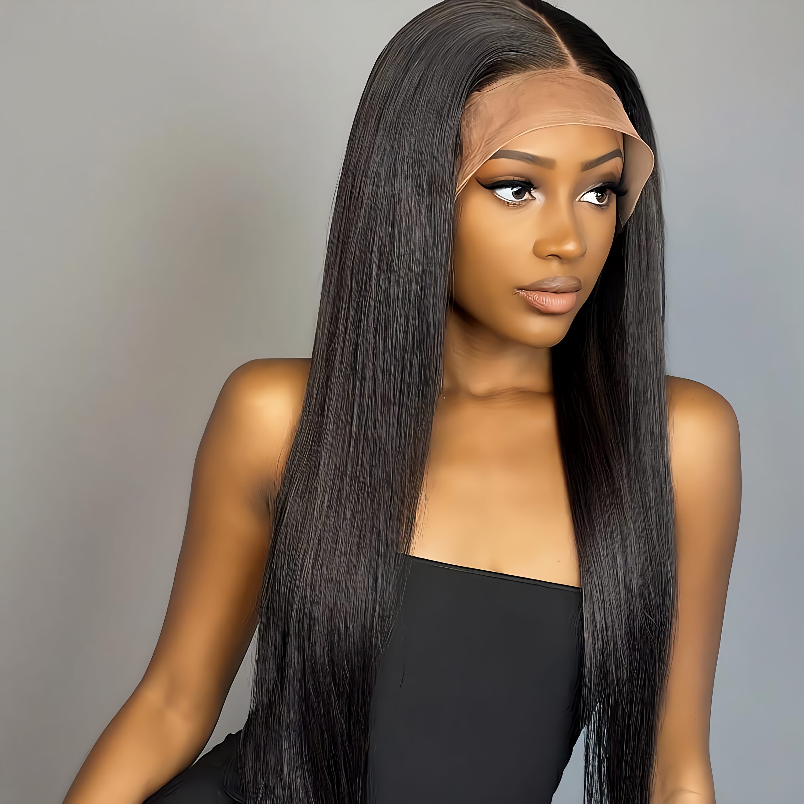 13x4,Kinky,Straight,Transperent,Lace,Front,Wig,22,Inches