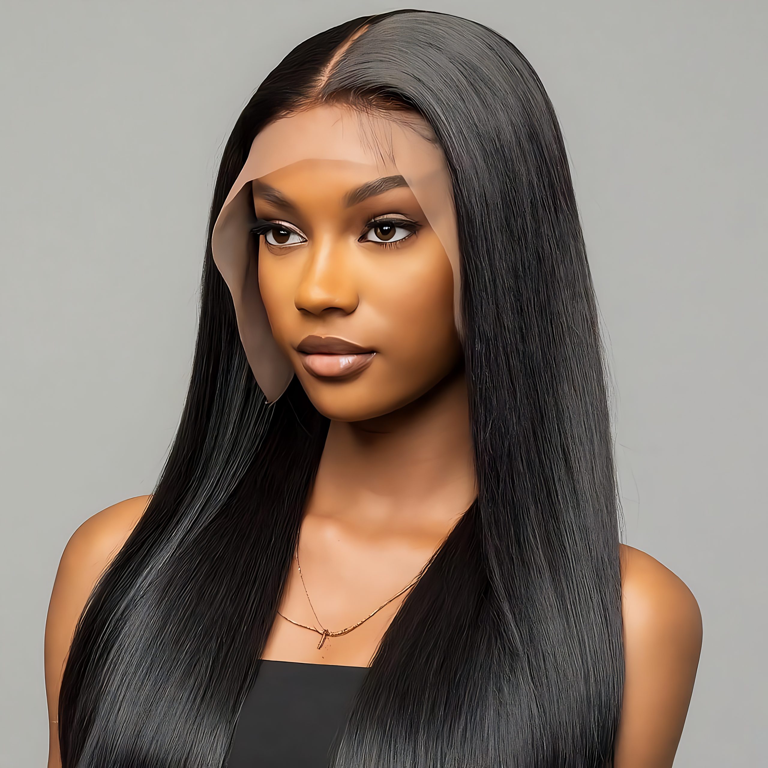 13x4,Kinky,Straight,Transperent,Lace,Front,Wig,22,Inches